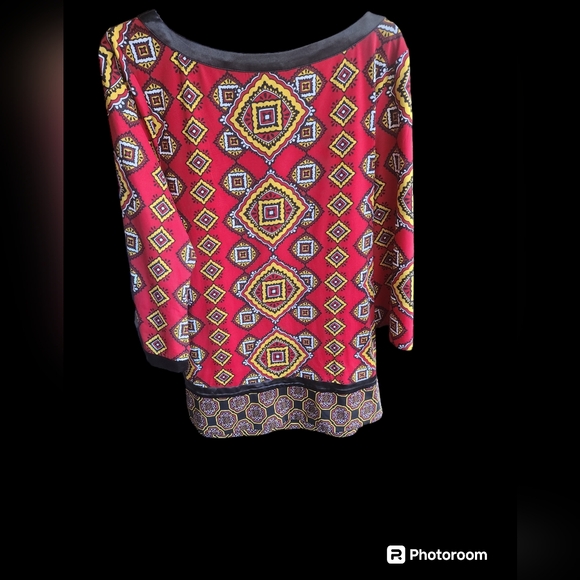 INC size XLarge women blouse, multi color, - Picture 2 of 3